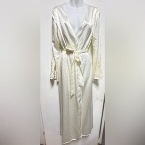 Victoria's Secret Cream Satin Robe